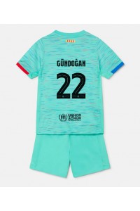 Fotbalové Dres Barcelona Ilkay Gundogan #22 Dětské Třetí Oblečení 2023-24 Krátký Rukáv (+ trenýrky)